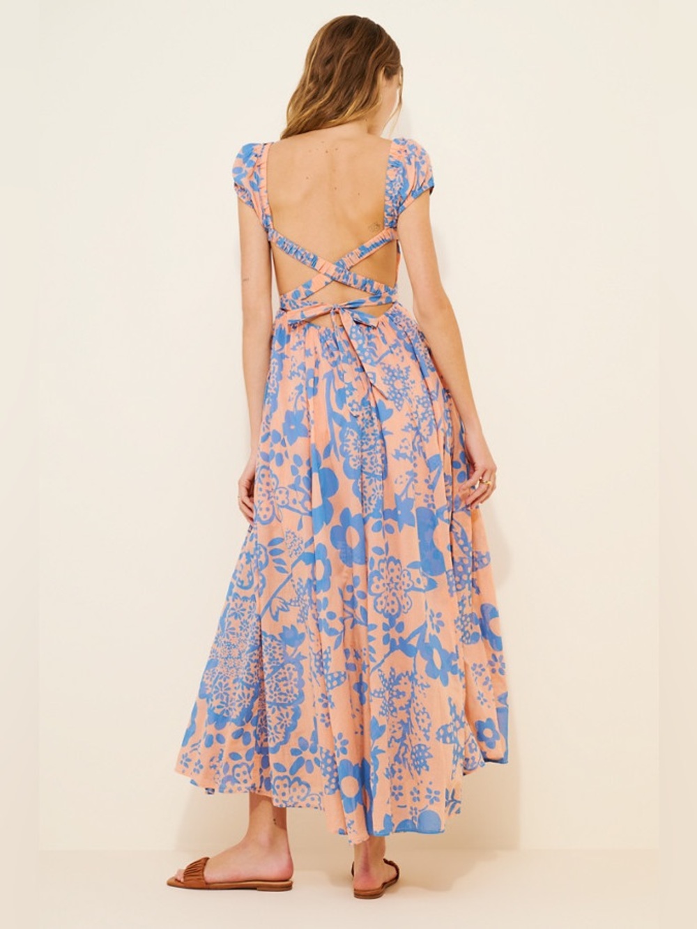 Free People Ultraviolet Maxi Dress in Pale Pink Combo S - Picture 5 of 8